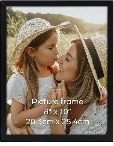 Ditwis Bilderrahmen 20x25 Schwarz, Fotorahmen für 25x20 cm Fotos und Bilder, Wand- und Tischaufstellung, Modern Rahmen für Wohn-, Schlaf- und Büroräume