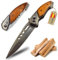 CAVECA Navaja Pequeña con Cuchillo Plegable de Acero Inoxidable con Mecanismo de Apertura y Seguro de Cierre, Liviana y Compacta Navaja de Bolsillo para Camping, Supervivencia, Caza, Pesca, Montaña.