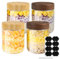 Glass Overnight Oats Jars with Lids Airtight, Glass Mason Jars, Overnight Oats Containers, Food Storage Jars Containers for Cereal Milk Vegetable Fruit Salad Coffee Spice (500 ml, 4pcs)
