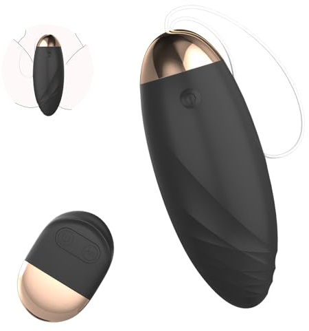 Vibromasseur 10 Vitesses avec Télécommande Sans Fil (10m), Étanche IPX4, Rechargeable USB, Super Silencieux & Portable Œuf Vibrant pour Adultes