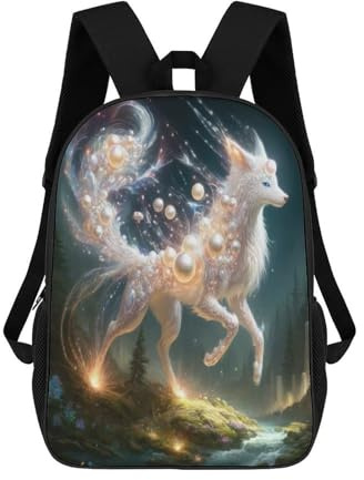 QPIRINMEX Rucksack, Wolf Schultasche Für Kinder Kleinkinder Studenten Bookbag Tagesrucksack Tier Rucksack Outdoor Reisetasche - Idee Für Kind Alter 5 Bis 16 Jahre Alt