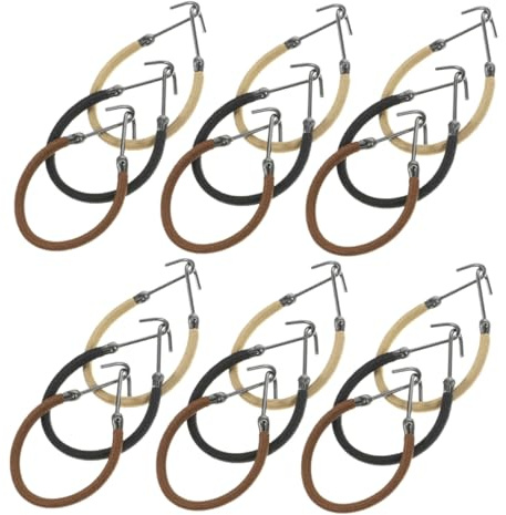 Gatuida 30stücke Metallene Haargummis mit Doppelhaken für Damen Elastische Haargummis mit Haken und Gummiband für Pferdeschwänze und Hochsteckfrisuren Haarspangen für Haare und Styling