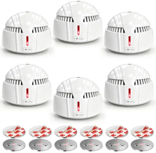 DAYTECH Mini Rauchmelder, 10 Jahre Batterie, Magnethalterung, 85 dB | Kompakter Feuermelder mit TÜV Rheinland Zertifizierung, Test-/Stummschaltung, Magnetmontage und 10-Jahres-Batterie