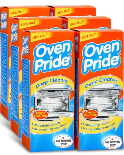 6 x Oven Pride | Oven Cleaner - 500ml Complete Oven Cleaning Kit with Safety Gloves & Cleaning Bag - Cleans First Time - Oven Cleaner Heavy Duty - Degreases Oven Without Scrubbing (Pack of 6)