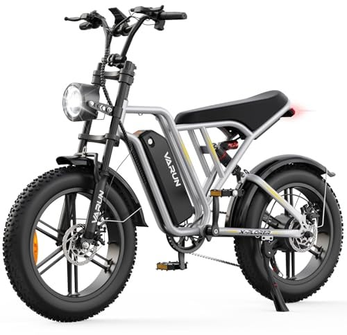 VARUN E Bike Herren, 20 * 4.0 Zoll Fat Tire E-Bike für Erwachsene, Herausnehmbarem 48V 624Wh Akku, bis zu 100km, 5 Fahrmodi, 7-Gang Vollgefedertes E-Mountainbike, All-Terrain-Elektrofahrrad