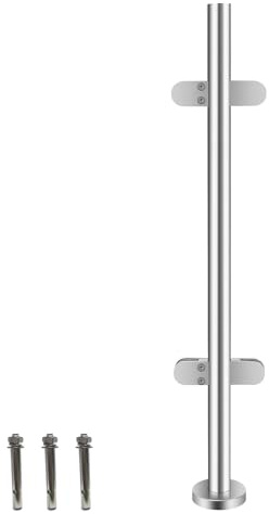 Garde Corps Escalier, Poteau Intermédiaire, Poteau en Verre Extérieur en Acier Inoxydable 304, pour Verre de 8 À 10 Mm, Bois, Plastique, pour Balcon, Escalier, Terrasse, Patio, Piscine