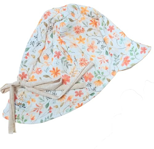 Fuchs & Kiwi Baby Sommerhut Musselin – UV-Schutz 50+ & atmungsaktiv – Mitwachsend – 100% Baumwolle – Öko-Tex – Sonnenhut Baby – Handmade in Berlin