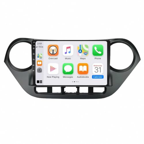 Schermo Carplay Autoradio Bluetooth per Hyundai I10 Grand 2013-2016 Ips Touchscreen, Car Radio Wireless Carplay & Android Auto, Assistente Vocale Siri, 8 Nucleo 8G+256G