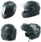 A-pro Casque Modulable Moto transformable Visière Pare Soleil Mat Noir XS