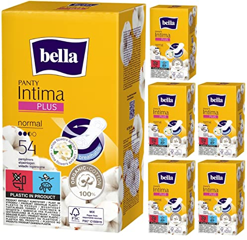bella Panty Slipeinlagen Intima Plus Normal: ultradünne Slipeinlagen für die Tage dazwischen. 6er Pack (6 x 54 Stück)