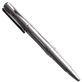 Nitecore NTP20 Tactical Pen - Taktischer Gel Kugelschreiber, Selbstverteidigung, Kubotan, Glasbrecher, Titan Stift mit Clip, silber