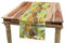 ABAKUHAUS Blätter Tischläufer, Weiches farbiges Herbstlaub, Esszimmer Küche Rechteckiger Dekorativer Tischläufer, 40 x 225 cm, Braun Grün