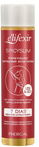 Elifexir - Spicyslim Trockenöl | Kraftvoller Fettverbrenner | Beseitigt lokalisierte Fette in rebellischen Zonen | Sichtbare Ergebnisse in 7 Tagen | Bio-Senf und Scharfes Capsicum - 150 ml