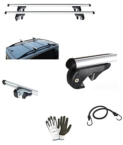 pour Citroen C3 Aircross 2018 Barres DE Toit pour Voiture 120 CM Barres DÉJÀ avec Rails Non ATTACHÉS COMPLÈTEMENT AU Toit Porte-Bagages en Aluminium HOMOLOGUÉ