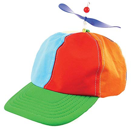 Helikopter Mütze mit Propeller Kappe Hut Basecap Cap Hubschrauber