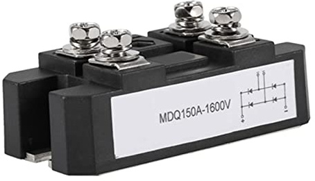 Pont redresseur, puissance élevée 1600V 1600A de redresseur de pont de diode monophasé noir de 1pc redresseur de courant pont redresseur ac dc+diode 12v pont de diode pont de diode