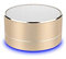 Enceinte Metal Bluetooth pour Samsung Galaxy S10e Smartphone Port USB Carte TF Auxiliaire Haut-Parleur Micro Mini (Or)
