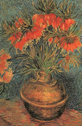 LBG Kunstklappkarten Set: 3 Stück, Motiv Vincent van Gogh Zwölf Sonnenblumen in einer Vase, Kaiserkronen in einer Kupfervase, Cafeterasse bei Nacht, Glückwunschkarte, Unisex-Erwachsene