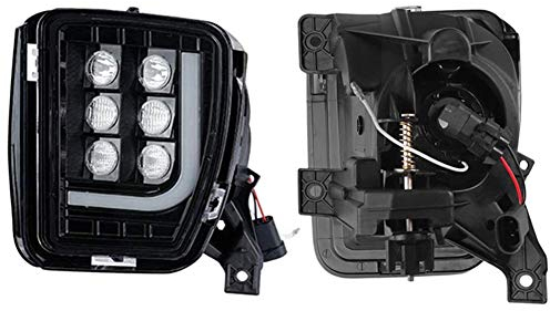 WPFC Auto-Frontstoßstange Nebelscheinwerfer Montage Mit Hellen LED DRL LED Nebel-Treibendes Licht Für Dodge Ram 1500 2500 2013-2018