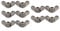 304 Stainless steel wing nut M6 hand twisted fasteners butterfly wing shaped nut DIY hardware pack of 10