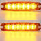 AGRISHOP 2pc Lampe Stroboscopique Led 12v24v Voiture Moto,6leds Ambre Avertissement Barre Lumineuse Danger Balise Clignotant Lumières de Sécurité Auto Flashing Lamp pour Véhicule Tracteur Gril Camion