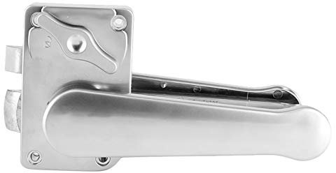 EBTOOLS Ensemble de serrure de levier de porte de toilette bouton de poignée de salle de bain chrome poli pour camping-car RV Yacht Serrure de porte de maison mobile, serrure de porte mobile home