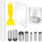 10 Stk Polymer Clay Werkzeuge Set Ton Modellierwerkzeug Skulpturenwerkzeugsatz 7 Modellierung Round Carving Kits mit Lehm Acrylroller Tonwalzer Acryl-Trägerplatte Schaber für DIY-Tonkeramikhandwerk