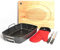 MasterClass Roasting Pan with Rack, Two Piece Carving Set, Carving Board & Silicone Oven Glove