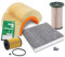 ATEC Germany Inspektionspaket Filterset mit 1x Ölfilter, 1x Kraftstofffilter, 1x Innenraumfilter (Aktivkohle), 1x Luftfilter, 1x Ölablassschraube mit Dichtung, 1x Ölwechselanhänger