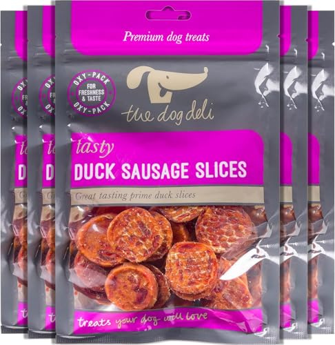 Petface Dog Deli Duck Sausage Slices Dog Treats, 100 g, (Pack of 5)