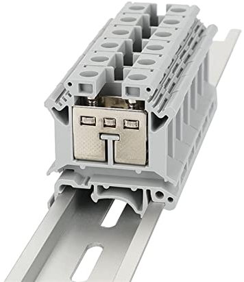 5 Pezzi UK 25 Vite Passante Cavo di Collegamento Spina Striscia Filo connettore Elettrico UK25 morsettiera su Guida DIN UK 2.5N