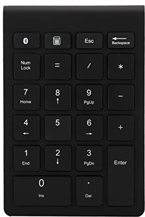 BT304 Wireless Numeric Keypad-Ergonomisch, Ultra Dünn, Kompatibel mit Bluetooth 5.0 für Android, Windows, Mac OS - 22 Tasten (Schwarz)