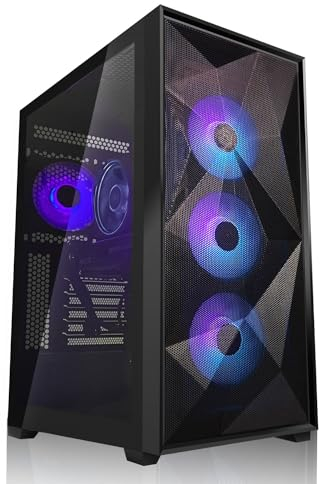SYSTEMTREFF High-End Gaming PC AMD Ryzen 7 5700X 8x4.6GHz | Nvidia RTX 4070 12GB DX12 | 1TB M.2 NVMe | 32GB DDR4 RAM | Windows 11 | WLAN Desktop Computer Rechner für Gamer, Zocker & Streamer
