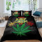 Sezhiqeu Grünes Cannabis-Blatt Bettwäsche 135x200, 3D Muster Weich Kuschelig Mikrofaser Bettwäsche Set Unkraut und Pflanzen Bettbezug + 2 Kissenbezug 80x80 cm mit Reißverschluss