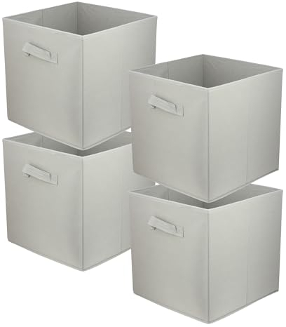 lavita Storage Box | faltbare Aufbewahrung Boxen 31 x 31 x 31 cm | Schubladen-Organizer Box| Ordnungssysteme fr Kleidung | Kleideraufbewahrung & Organisation | Hellbraun | 4 stck