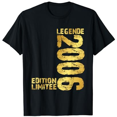 Legende 2006 Édition Limitée Anniversaire Homme Femme Drôle T-Shirt