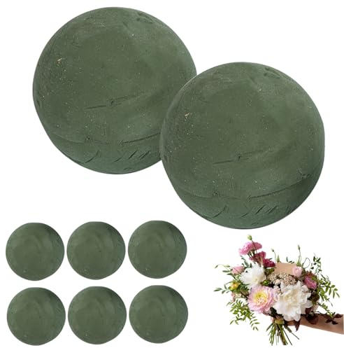 SMELEYOU Steckschaum Kugel 8pcs Steckmasse FüR Blumen 9cm Steckschwamm Absorbierende Blumensteckschaum DIY Schaumkugeln Arrangements Handwerk FüR Weihnachten Hochzeitsfeier Frische Blume