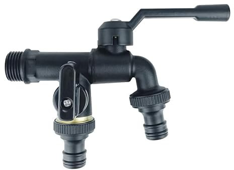 Robinet de jardin double robinet de sortie de robinet d'eau en laiton double robinet extérieur double robinet d'eau extérieur antirouille et antigel for jardin, ménage et industrie (Size : D)