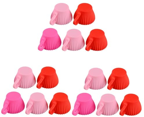 Milisten 15 Stk Silikonformen für Schokolade Eierkuchen-Backbecher Cakesicles Schimmel kleine Eierkuchendosen Silikon-Muffin hochzeitsdeko DIY-Backformen Muffinkuchenformen Puddingform