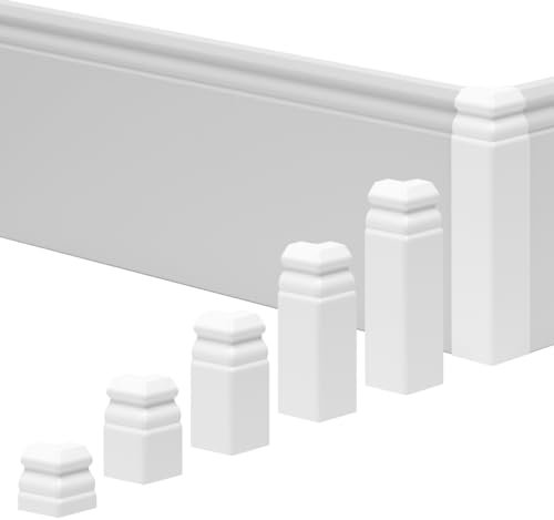 REESE Außenecke Weiß für Sockelleisten | 18 x 150 mm | passgenau | Profil Hamburg/Berlin | Verbinder für Leisten | einfache Montage ohne Bohren