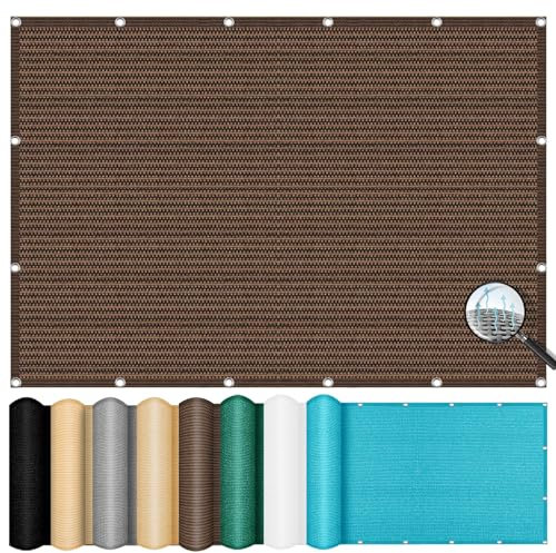 Tenda a Vela Ombreggiante Traspirante 1.5 x 2 m, Antistrappo, Traspirante, 98% Anti UV, Tenda Parasole Traspirante, Vela Parasole Pergola, per Giardino, Pergola, Marrone