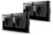 JIMEIDA Paquete de 2 enchufes dobles de vidrio negro empotrados, enchufes Schuko con contacto protector, enchufe de pared de 16 amperios, 250 V, 157 mm x 86 mm