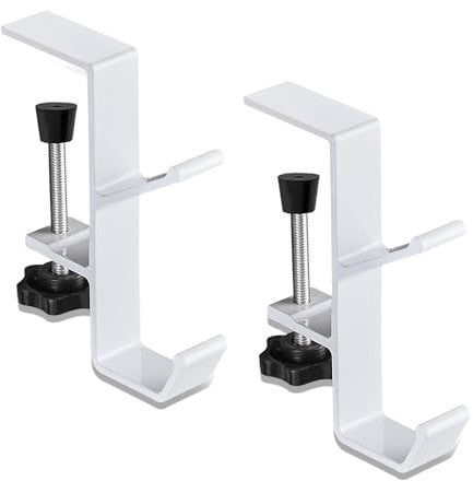 MHYMX Taschenhalter für Tisch, 2 Stück Handtaschenhalter Verstellbar Taschenhaken Kopfhörer Halterung Unter Schreibtisch Multifunktionaler Taschenhalter Tisch für Büro Studier