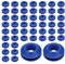 Wonvify Œillets en Plastique pour Bâche, 50 Pièces Oeillets pour Baches, Convient aux Tentes, Bâches de Piscine, Rideaux, Tapis de Sol, Bâches d'auvent Bleu