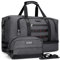 WITZMAN Reisetasche Herren Weekender Duffle Bag Groß 50L mit Kulturbeutel-Sets Wasserdicht Sporttasche mit Schuhfach (B696 Silbergrau)