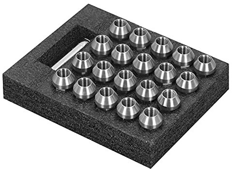Zohisin Radmuttern aus Edelstahl, Radmuttern aus Edelstahl, 21,0 x 17,0 x 8,0, 20 Stück, Radmuttern M14 x 1. Gewinde 2 Zoll Höhe T304 Edelstahl Antiblockier-Radmuttern