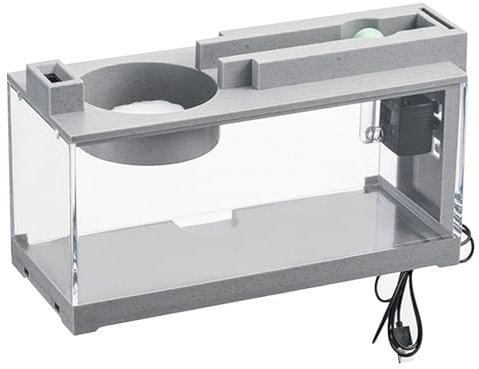 Petit Aquarium Silencieux 3 en 1 avec Filtre lumière et Pompe à Eau Aquarium de Bureau Cyclisme en Eau Aquarium Betta pour Bureau et décoration intérieure Petit Aquarium A