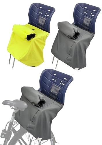 BambiniWelt by Rafael K. Jambières pour enfant - Couvre-jambes pour siège de vélo - Compatible avec siège de vélo Römer - Avec manchon en micropolaire - Coupe-vent et imperméable, gris, taille unique