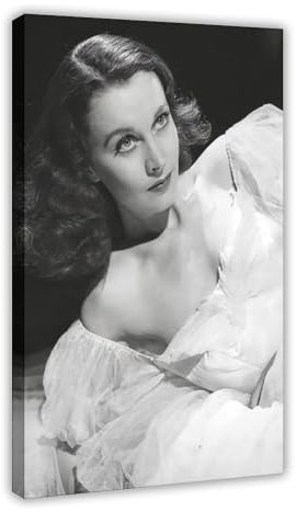 bpoejge Exklusive Kunst, charmante Schauspielerin Vivien Leigh Portrait-Poster, 4 Leinwand-Poster, Schlafzimmerdekoration, Landschaft, Büro, Raumdekoration, Geschenk, 20 x 30 cm
