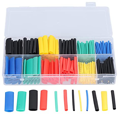 Tyenaza Tube thermorétractable 280 pièces, ensemble de tubes rétractables de manchons d'isolation de fil colorés en nylon, pour la connexion de fil, la réparation de ligne